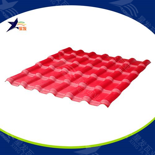  枣红色3.0厚树脂发泡瓦 盖房顶屋面别墅塑料瓦 防腐耐候ASA合成树脂瓦 树脂瓦生产厂家